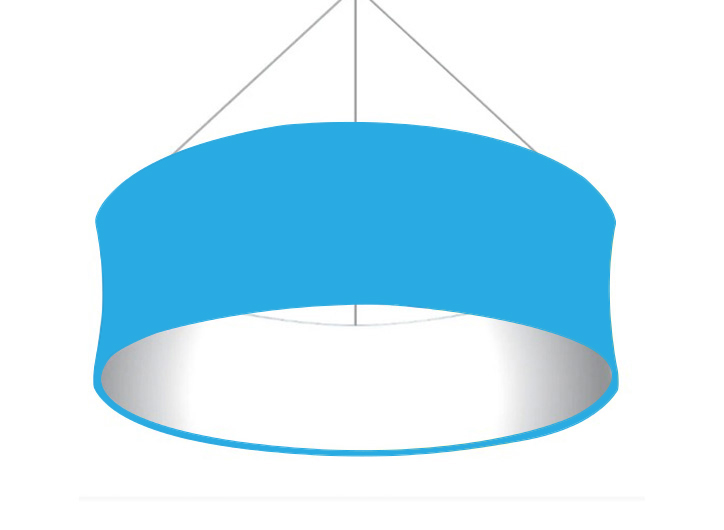 3050mm x 900mm Single sided circular banner and rig