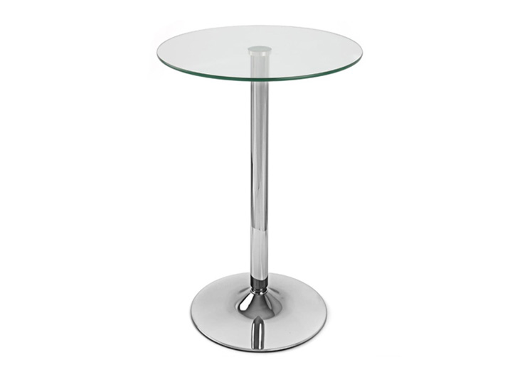Glass tall poseur table