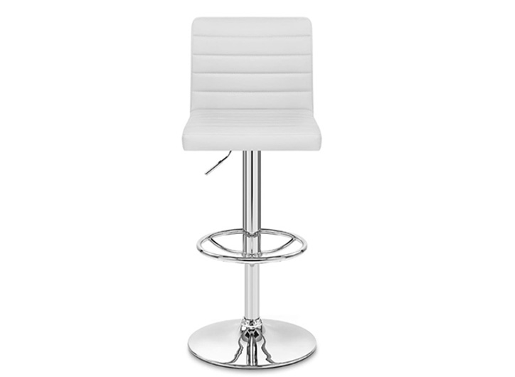 White & chrome stools
